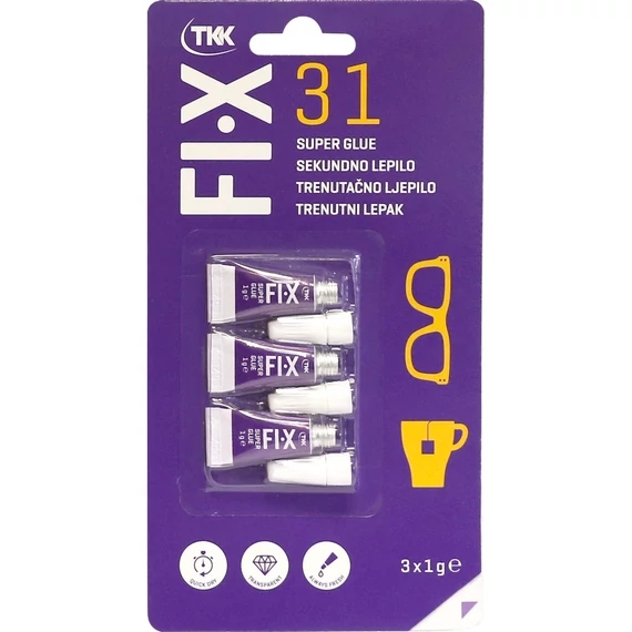 FIX 31 Folyékony pillanatragasztó 3x1 g
